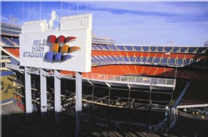 The white horse statue known as "Bucky" was moved from Mile High Stadium to Sports Authority Field.