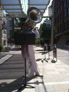 George Alarcon performing in the Tuba category